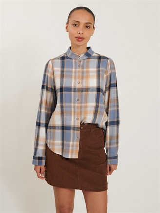 Basic Apparel Ari Shirt Sky captain/Asleigh blue/Tobacco brown